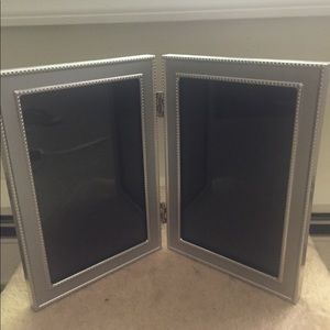 Set of 2 4 x 6 Double Silver Photo Frames New